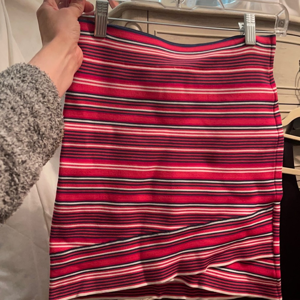 Striped mini skirt
